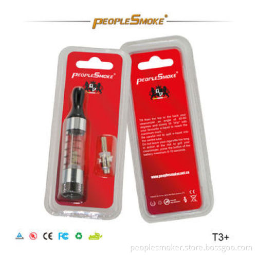 Electronic Cigarette with T3 Chargeable Coil and Clearomizer